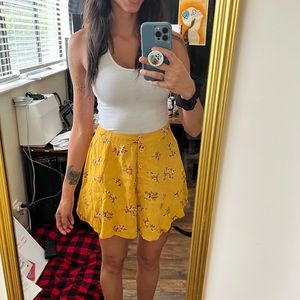Forever 21 high waisted floral mini skirt
